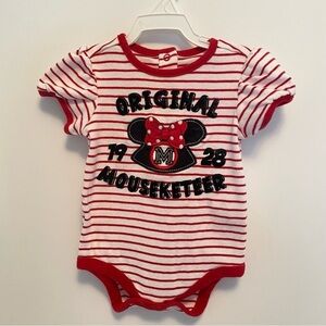 Disney Store Disney Baby Minnie Mouse Original Mouseketeer Bodysuit 9-12 Months